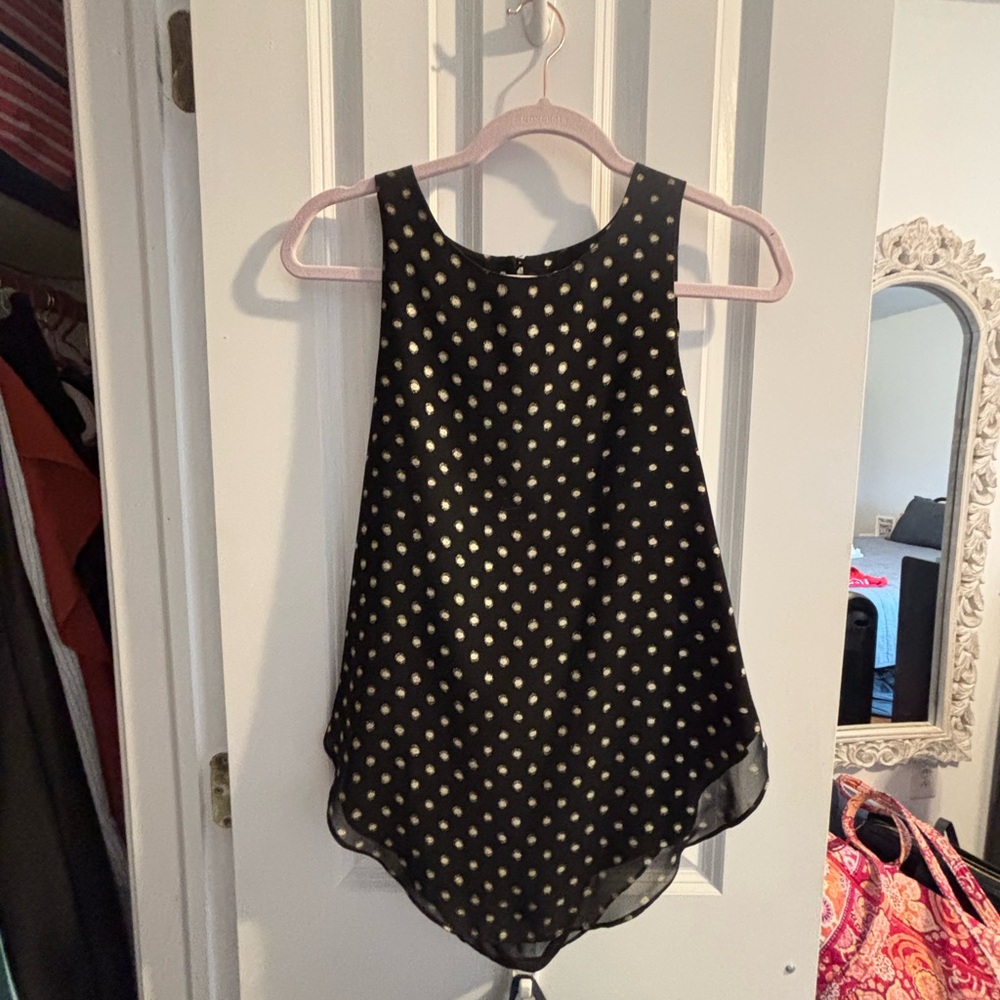 Amanda Uprichard Asymmetrical Black and White Tank Top